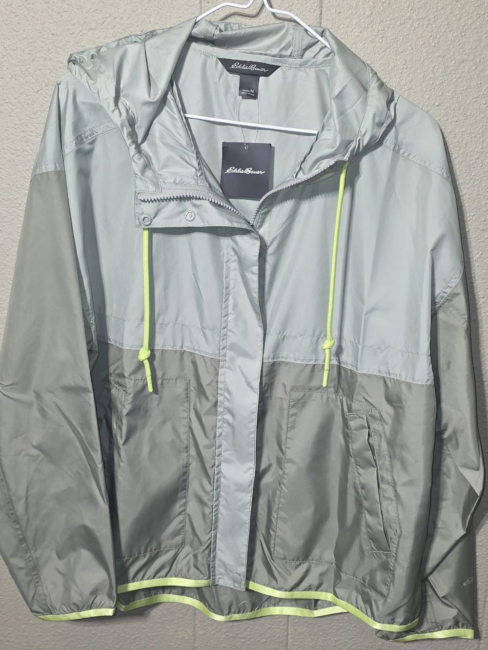 Nwt $89 Women's Eddie Bauer Momentum Wind Hood Full Zip Sz M Color Herb (Lot 1)